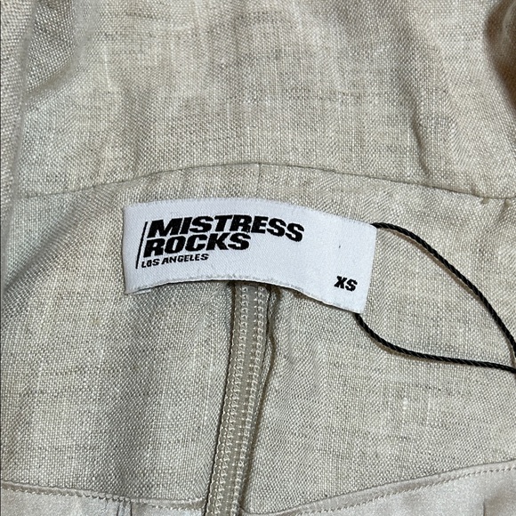 Mistress Rocks linen bustier cropped jacket top XS - Picture 5 of 6